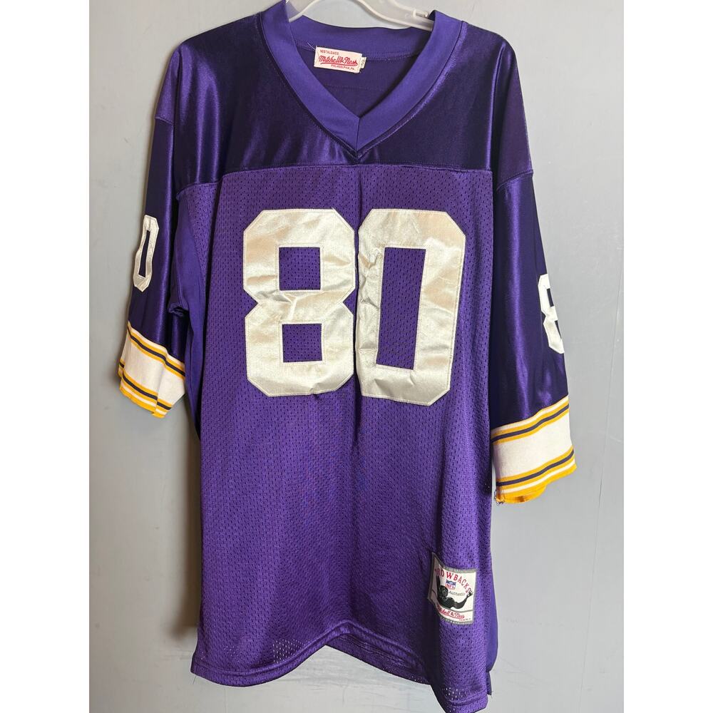 M&N Cris Carter Minnesota Vikings Jersey #80 Korea Mesh Dazzle Size 52